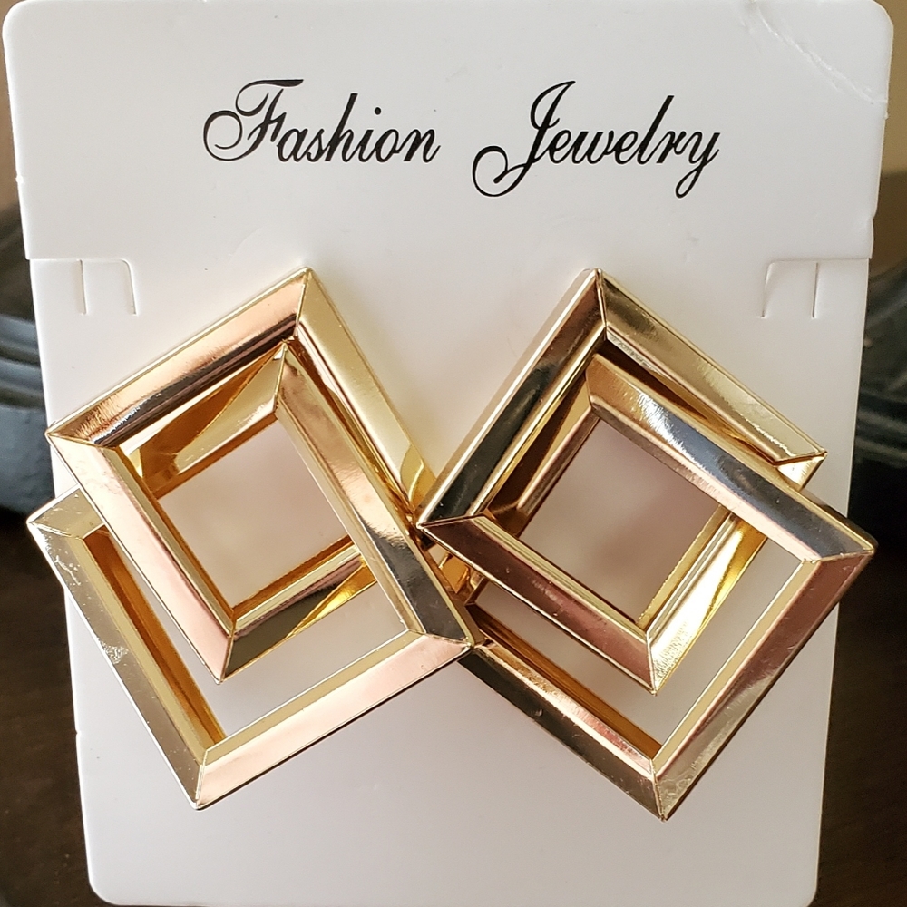 Gold Statement Earrings (Lightweight)